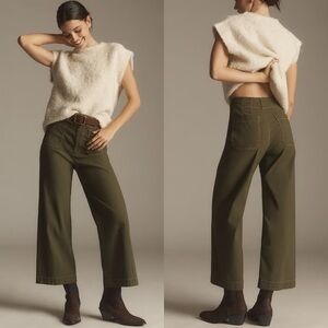 NEW The Colette Crop Wide-Leg Pants by Maeve: Contrast Stitch Edition